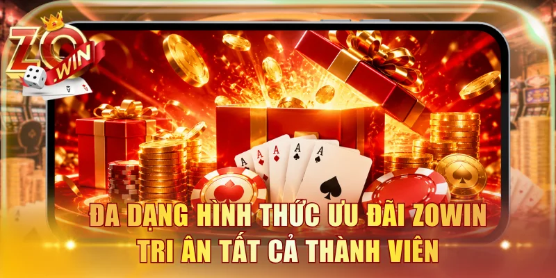 Đa dạng hình thức ưu đãi ZOWIN tri ân tất cả thành viên