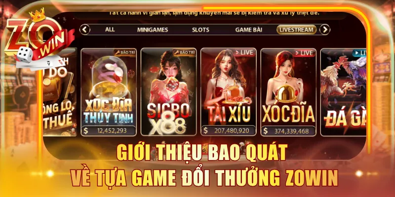 Giới thiệu bao quát về tựa game đổi thưởng ZOWIN