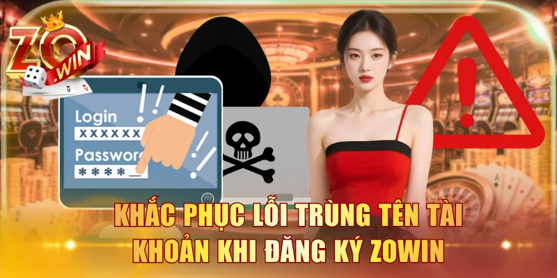 Khắc phục lỗi trùng tên tài khoản khi đăng ký ZOWIN