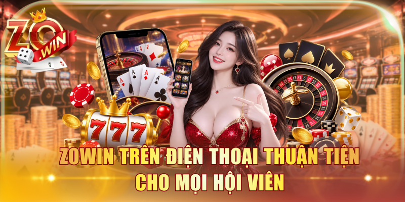 ZOWIN trên điện thoại thuận tiện cho mọi hội viên